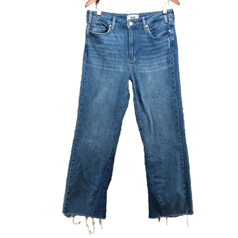 Paige Relaxed Colette Jeans Womens 30 10‎ Lovey Blue Denim Cropped High Rise